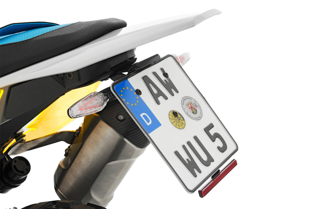 Wunderlich Number Plate Holder R 1300 GS + RS - with 3-in-1 Combined Indicator Light - black