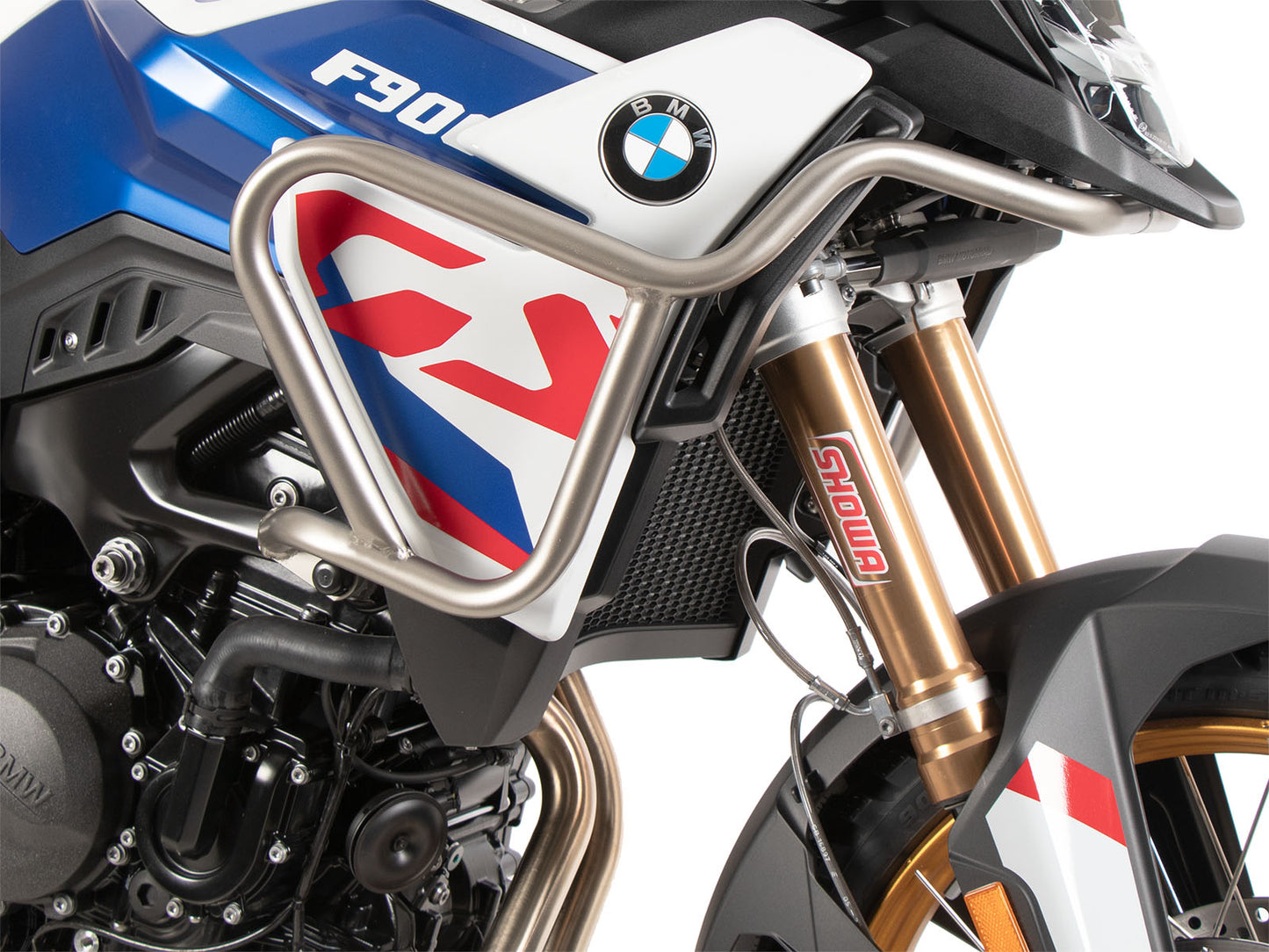 Hepco & Becker tank guard for BMW F 900 GS (2024-) - silver - right side detail