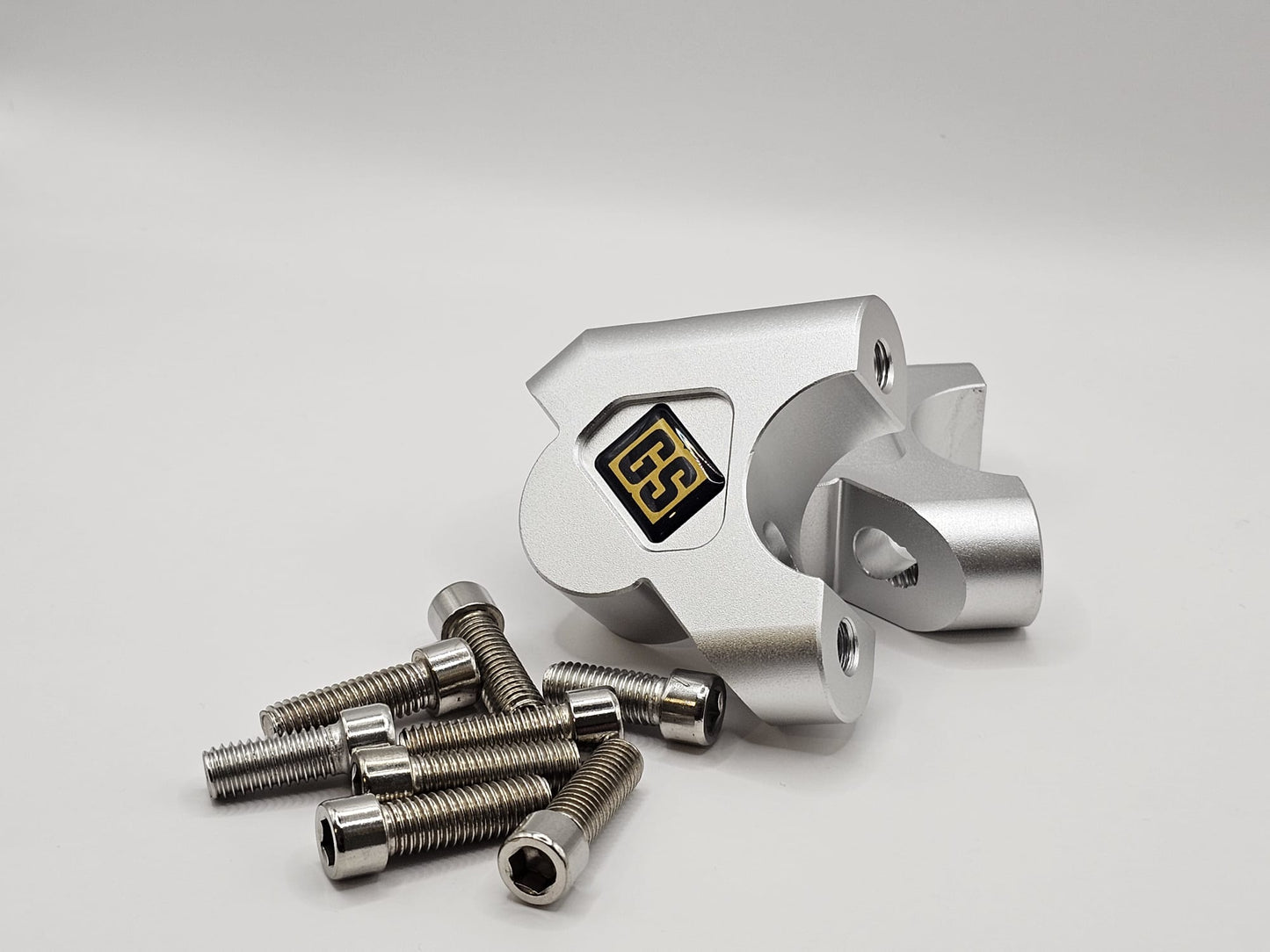 GS Handlebar Mount Risers - Silver image 2