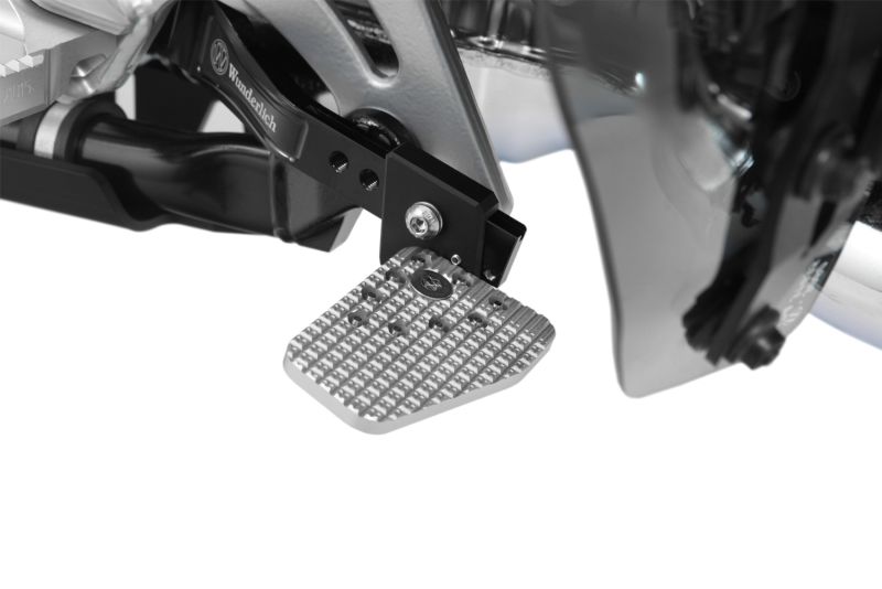 Wunderlich foot brake lever width extension - silver image 0