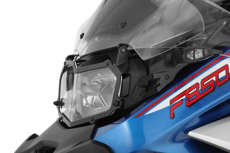 Wunderlich headlight protection foldable, CLEAR for F 850 / 900 GS Adv - black image 1