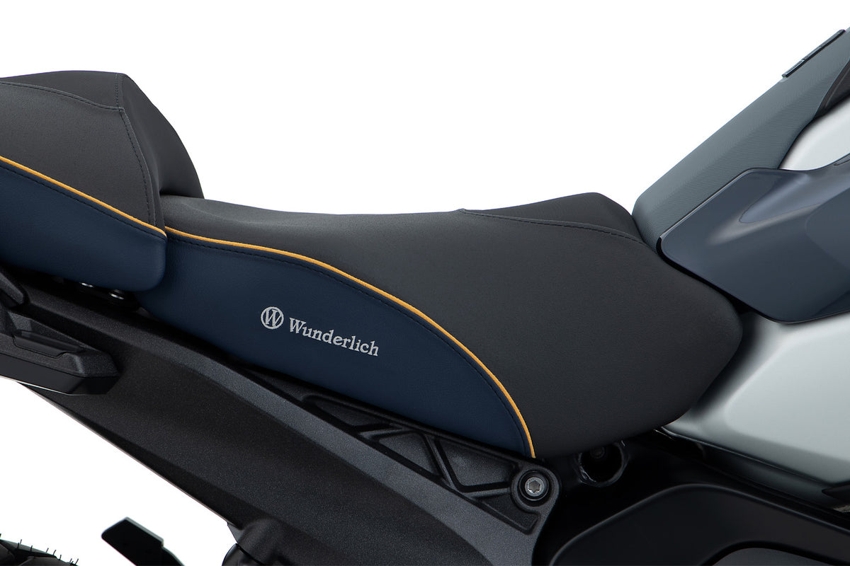 Wunderlich AktivKomfort Rider Seat R 1300 GS, Imperial Blue-Gold, detail