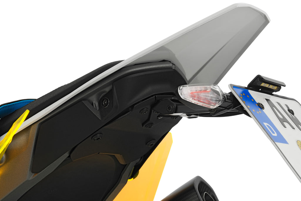 Wunderlich Number Plate Holder R 1300 GS + RS - with 3-in-1 Combined Indicator Light - black