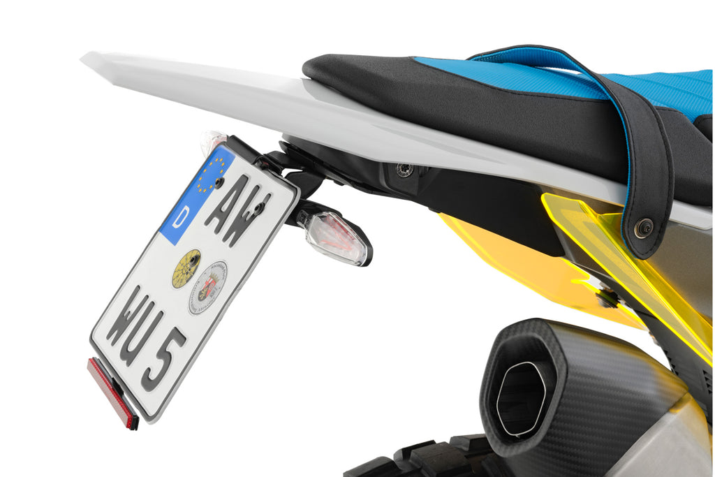Wunderlich Number Plate Holder R 1300 GS + RS - with 3-in-1 Combined Indicator Light - black
