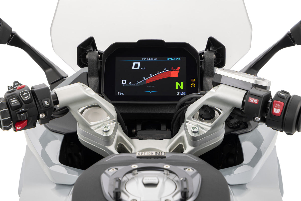 Wunderlich ERGO Handlebar Riser R 1300 RS - 15mm - silver (without OEM navigation)