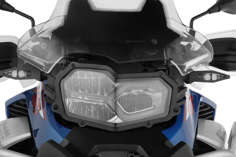 Wunderlich headlight protection foldable, CLEAR for F 850 / 900 GS Adv - black image 3