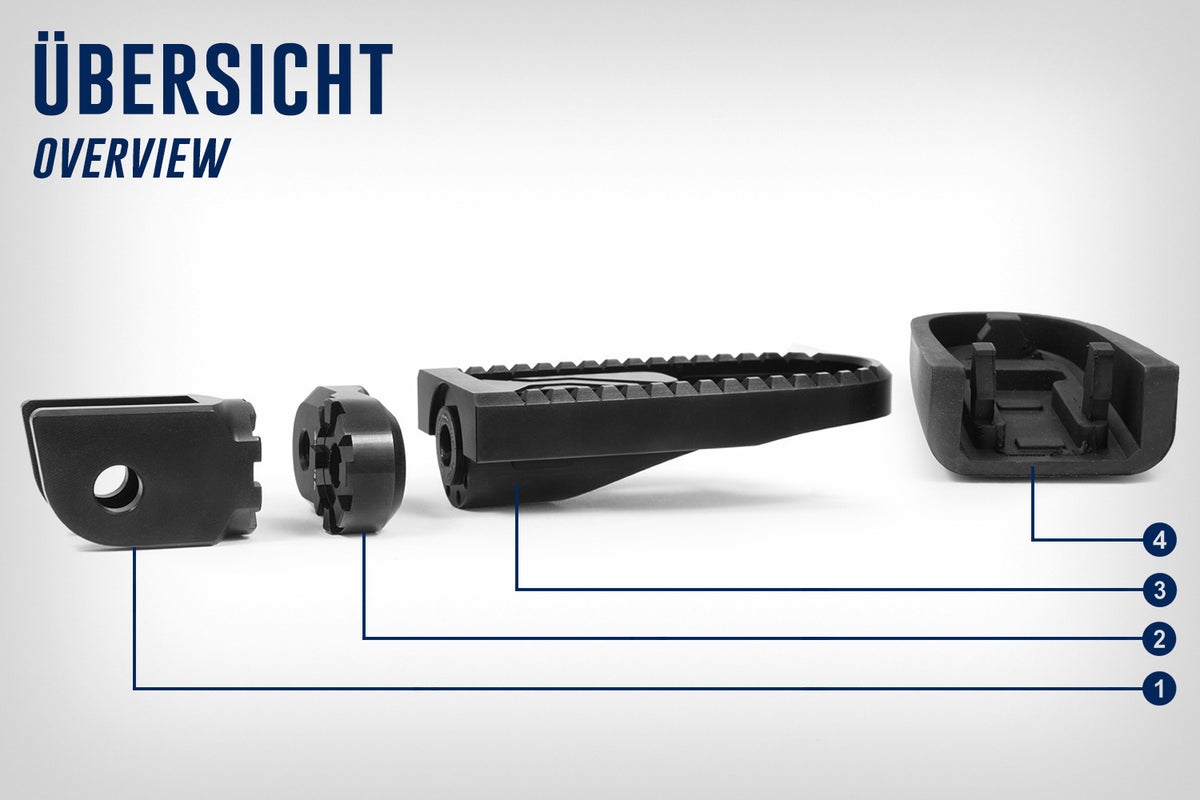 Wunderlich Vario footrest EVO1 (pair) - black