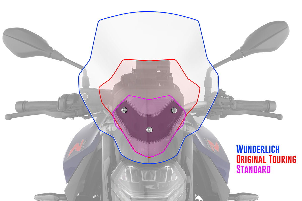 Wunderlich MARATHON windshield F 900 R - smoked grey