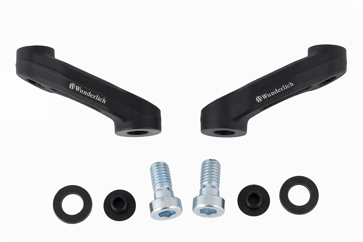 Wunderlich Mirror Adapter up + wide - Set - black image 3