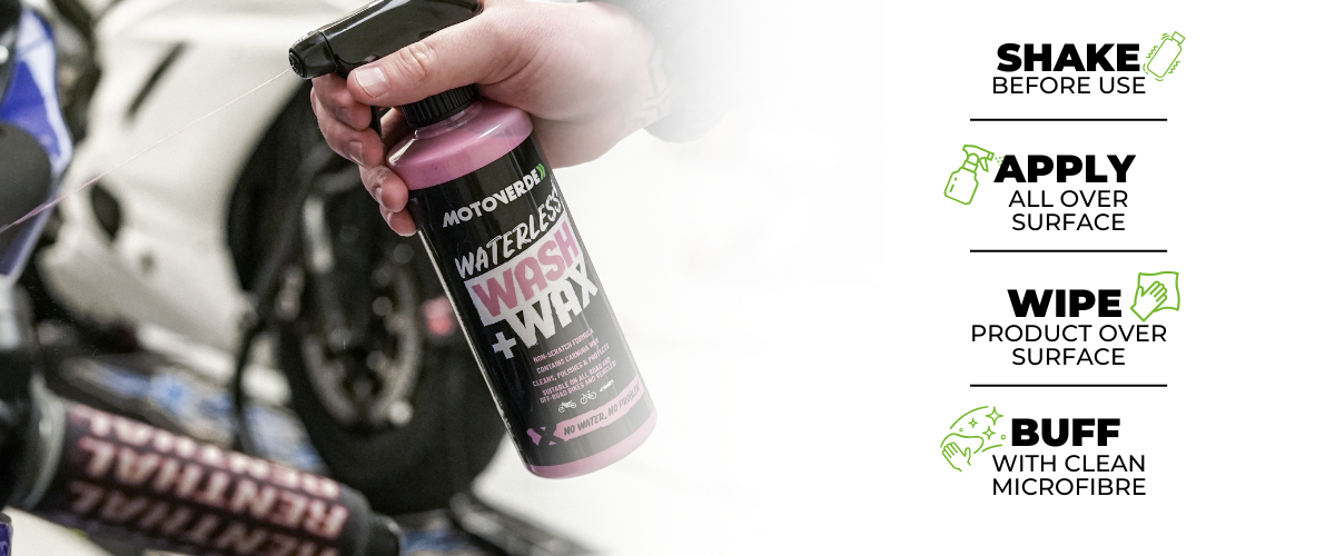 Motoverde Waterless Wash + Wax bottle