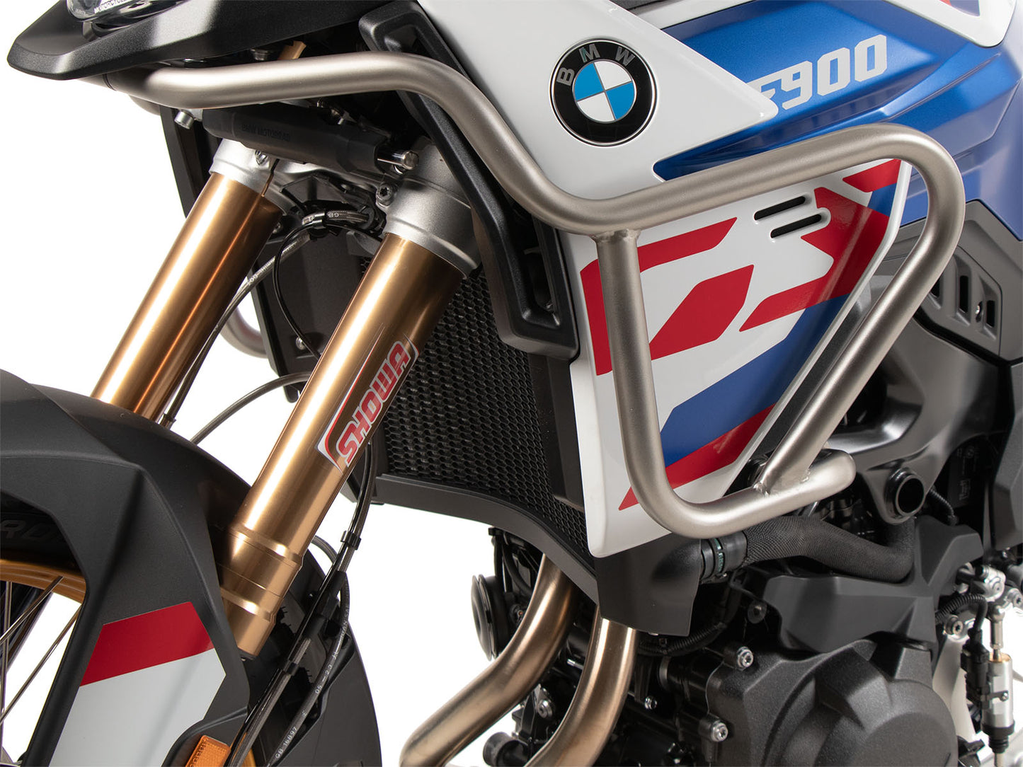 Hepco & Becker tank guard for BMW F 900 GS (2024-) - silver - left side detail