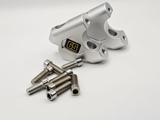 GS Handlebar Mount Risers - Silver image 0