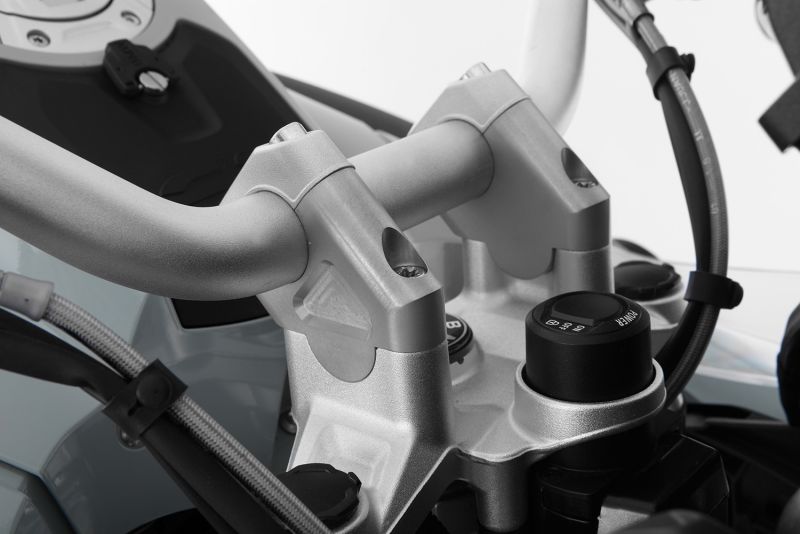 Wunderlich ERGO+ handlebar riser - 38mm - silver image 0