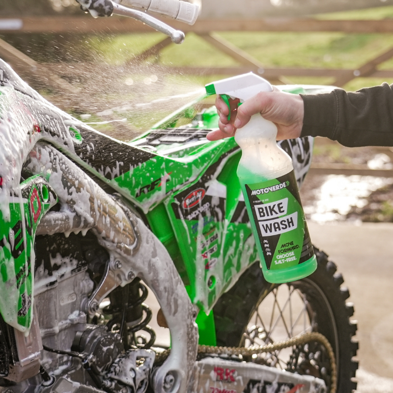 Motoverde Bike Wash in use