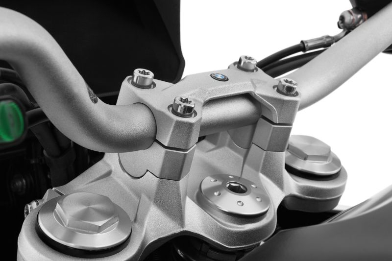 Wunderlich ERGO handlebar riser for models without a BMW sat nav - 20mm - silver image 0