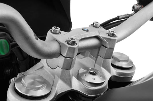 Wunderlich ERGO handlebar riser for models without a BMW sat nav - 20mm - silver image 0