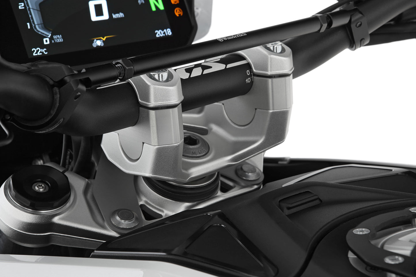 Wunderlich handlebar riser ERGO R 1300 GS (Adventure) - 25mm - silver image 1