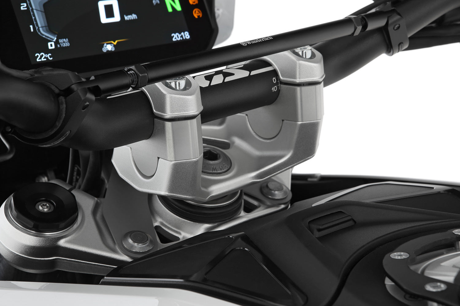 Wunderlich handlebar riser ERGO R 1300 GS (Adventure) - 25mm - silver image 1