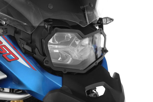 Wunderlich headlight protection foldable, CLEAR for F 850 / 900 GS Adv - black image 0