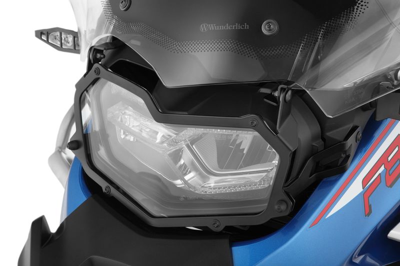 Wunderlich headlight protection foldable, CLEAR for F 850 / 900 GS Adv - black image 2