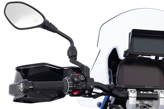 Wunderlich Mirror Adapter up + wide - Set - black image 0