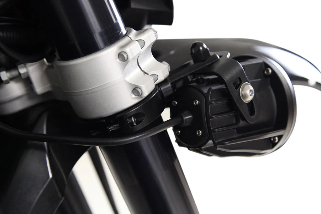 Driving Light Mount - Articulating Bar Clamp 50mm-60mm, Black image 1
