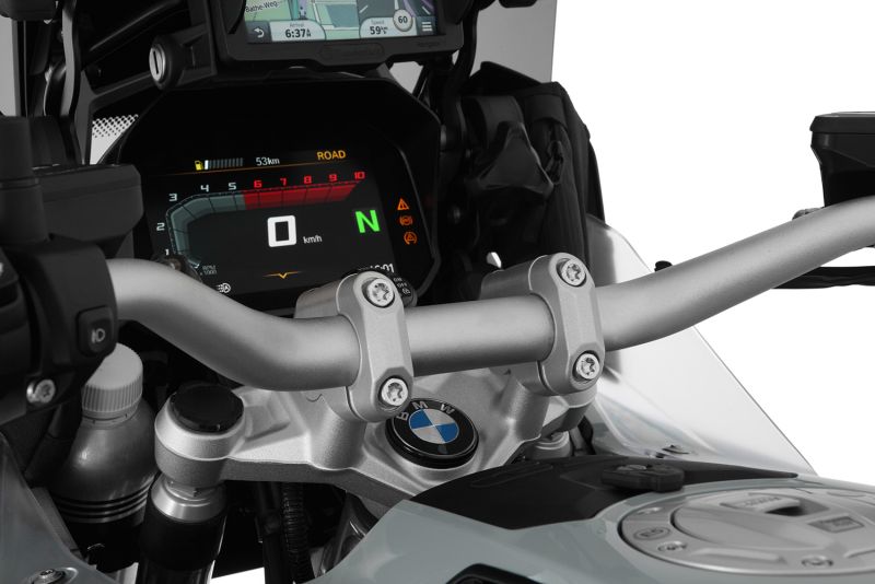 Wunderlich ERGO+ handlebar riser - 38mm - silver image 1
