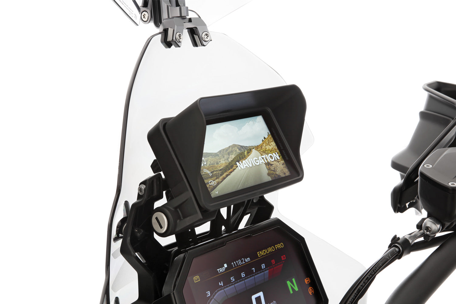 Wunderlich Glare Shield for BMW Navigator ConnectedRide - black image 3