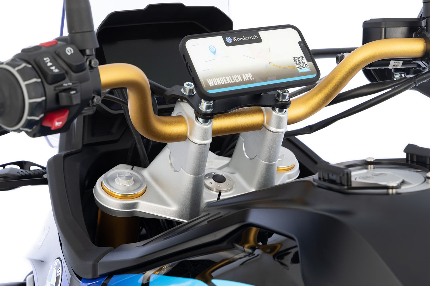 Wunderlich handlebar riser ERGO PRO F 450 GS - 40mm - silver