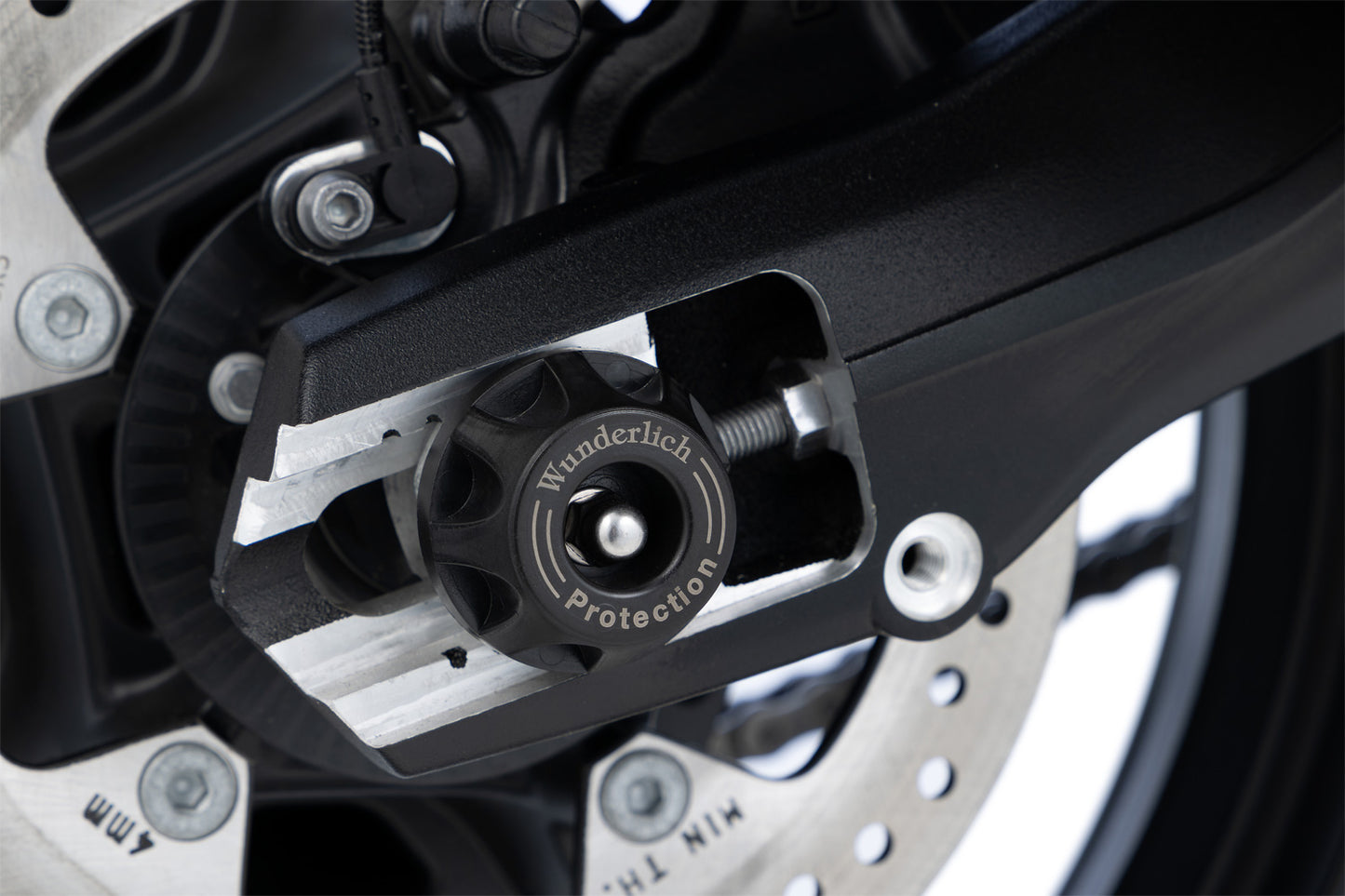 Wunderlich axle protection pads DOUBLESHOCK F 450 GS - rear - black