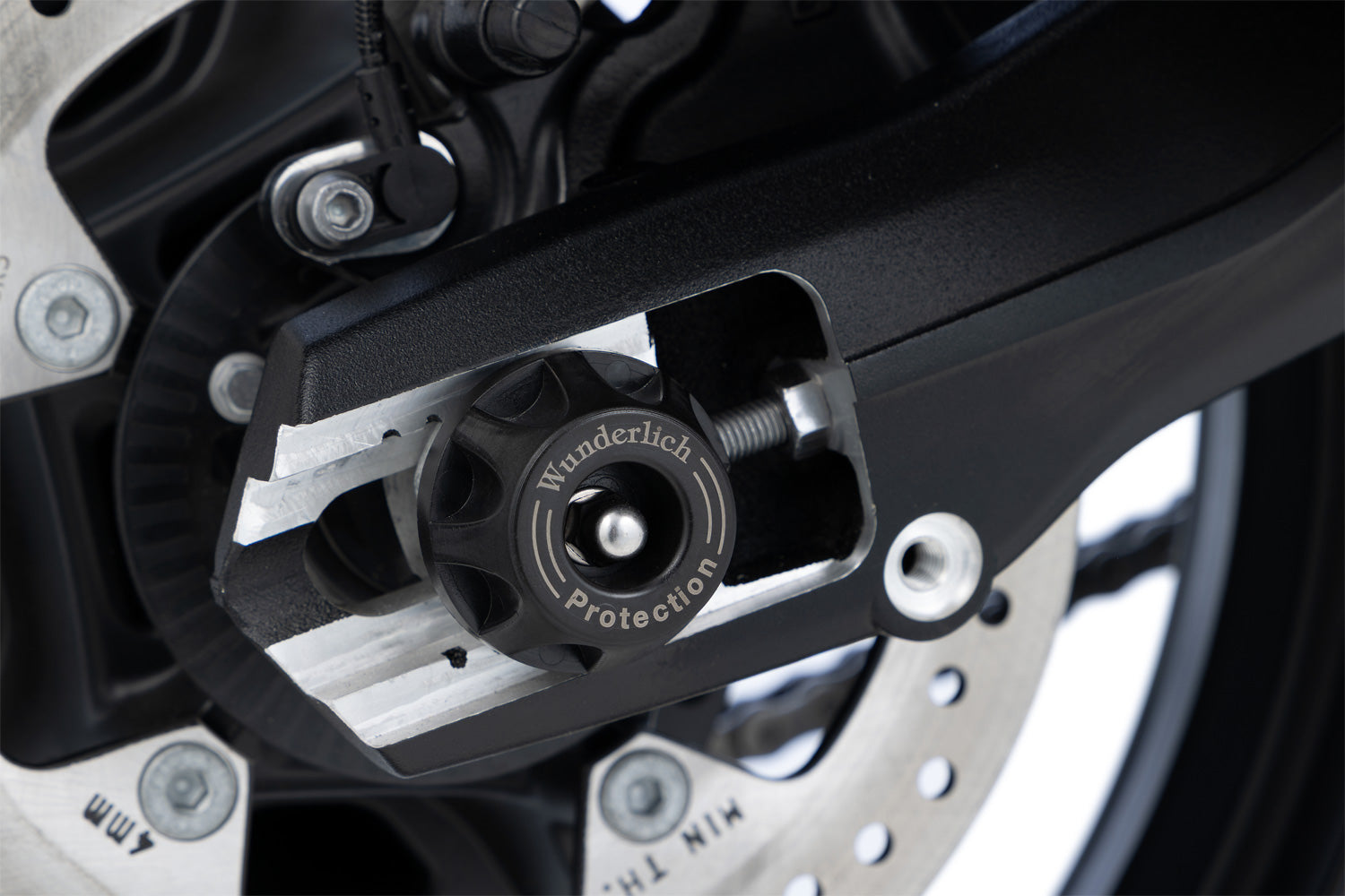 Wunderlich axle protection pads DOUBLESHOCK F 450 GS - rear - black