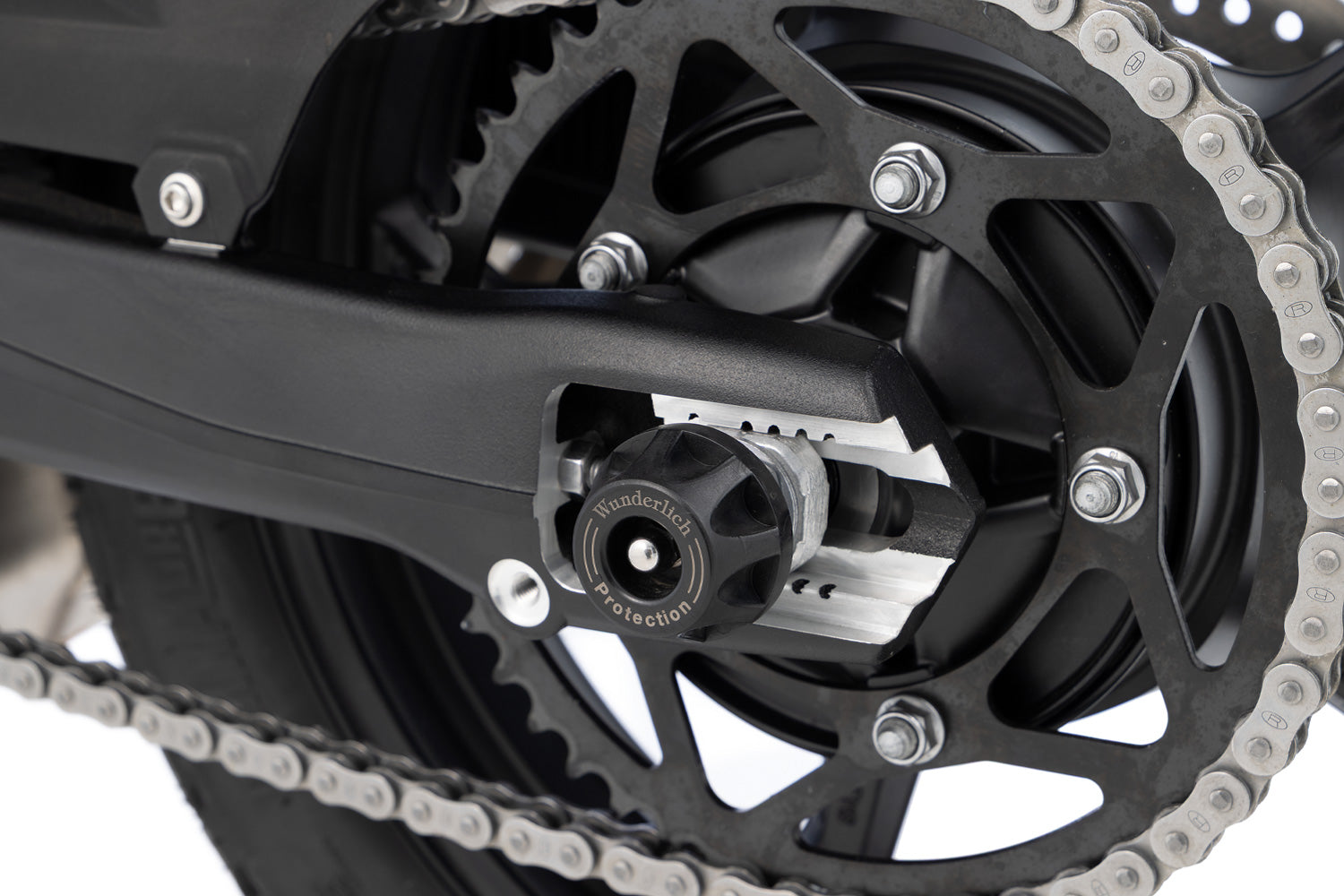 Wunderlich axle protection pads DOUBLESHOCK F 450 GS - rear - black