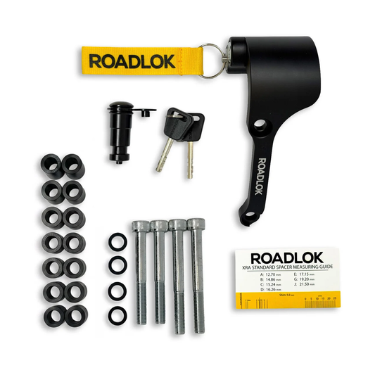 Roadlok XRA Eurosport Brake Disc Lock - full kit contents